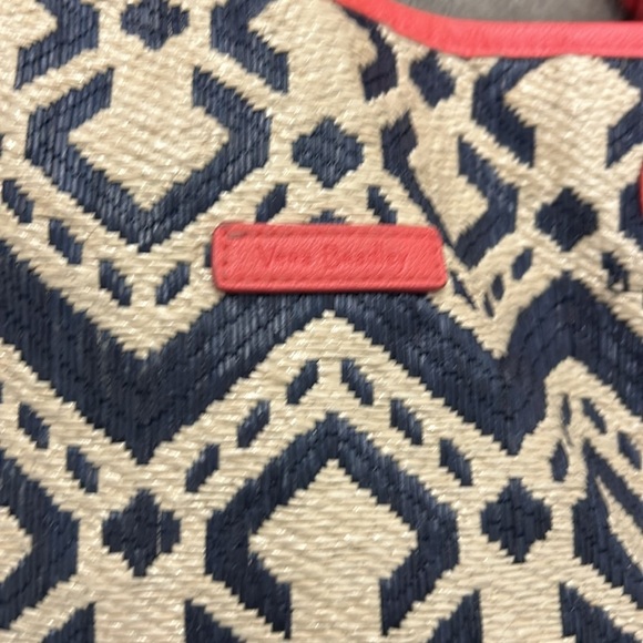 Vera bradley Vibrant Blue and Red Geometric Tote Bag - Picture 3 of 5